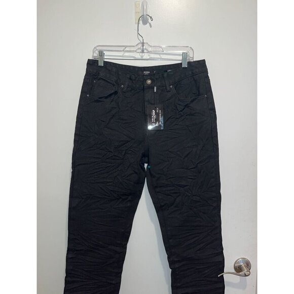 NWT Jaded London Black Coated Stacked  Straight Leg  Jeans Men's Size 32x32 - Picture 2 of 11